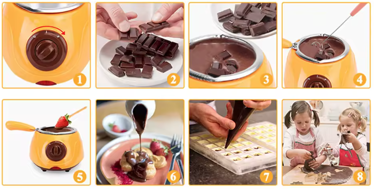 Miniatura 3 de OLLA PARA DERRETIR CHOCOLATE FONDUE ELEC